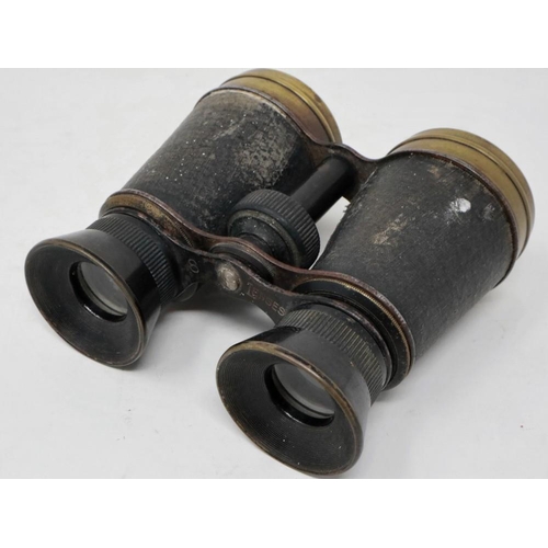 442 - Pair of French made field and aviation eight lens binoculars. P&P Group 2 (£18+VAT for the first lot... 