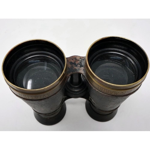 442 - Pair of French made field and aviation eight lens binoculars. P&P Group 2 (£18+VAT for the first lot... 