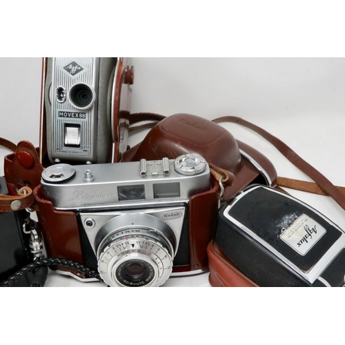 445 - Mixed cameras and accessories including Praktica LLC. P&P Group 2 (£18+VAT for the first lot and £3+... 