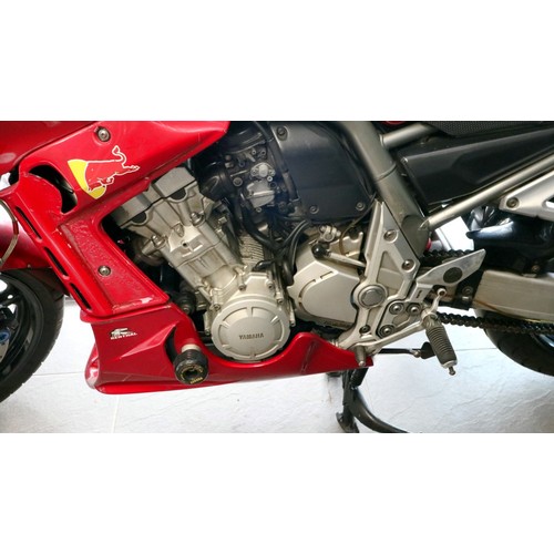 1B - Yamaha Fazer FZR1000, LF51 ZDR, 998cc motorcycle, MOT expired 23/4/2023, currently SORN, upgraded wi... 