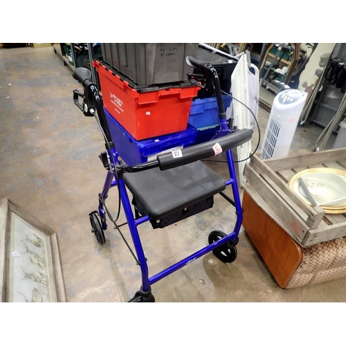 1822 - Drive folding mobility walker with seat/storage and a pull along shopping cart. Not available for in... 