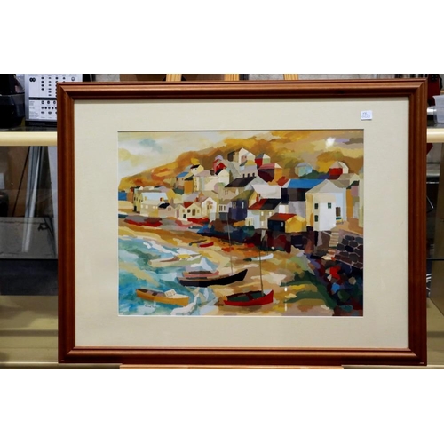 2005 - Richard Tuff (B.1965): colour lithograph, boating scene, 50 x 35. Not available for in-house P&P