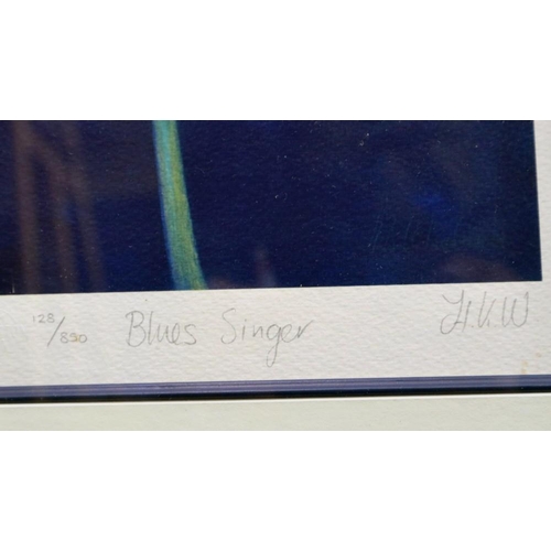 2012 - Nel Whatmore (B.1962): two artist signed limited edition prints, Blues Singer 128/850 and Soul Singe... 