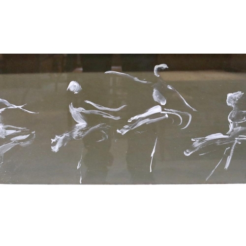 2024 - Anne Hudson (1920-1977): Chalk on paper, Four Ballerinas, signed in pencil, 70 x 24 cm. Not availabl... 