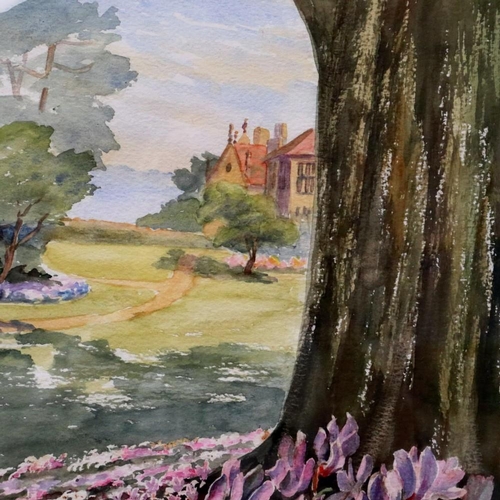 2036 - Keith Elvin (20th century): watercolour, Cyclamen In The Park, 34 x 23 cm. Not available for in-hous... 