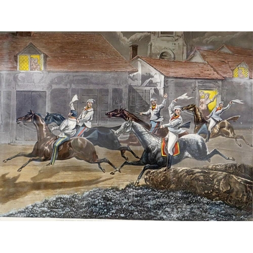 2050 - The First Steeple Chase on record, a series of coloured plates after H Alken (3). Not available for ... 