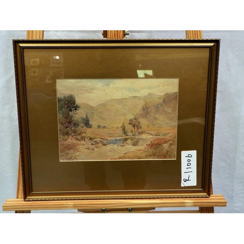 2070 - Cuthbert Rigby (1850-1935): watercolour, view of the Lake District, 27 x 19 cm. Not available for in... 