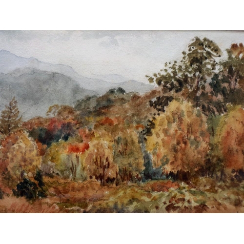 2071 - Cuthbert Rigby (1850-1935): watercolour, mountainous landscape, 16 x 11 cm. Not available for in-hou... 