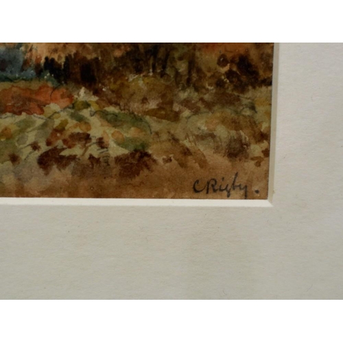 2071 - Cuthbert Rigby (1850-1935): watercolour, mountainous landscape, 16 x 11 cm. Not available for in-hou... 