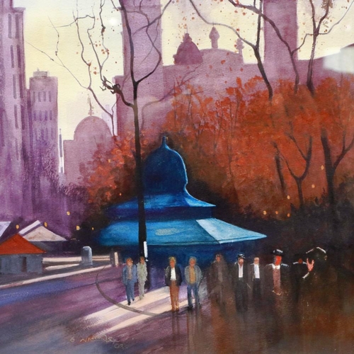 2072 - Christine Nicholson (contemporary): watercolour on paper, Matriz Plaza, dated 08, 50 x 40 cm. Not av... 