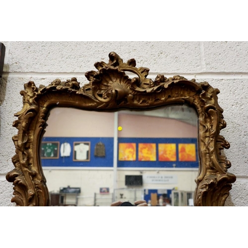 2089 - A pair of 19th century continental gilt framed wall mirrors, each 58 x 41 cm, some minor losses/dama... 