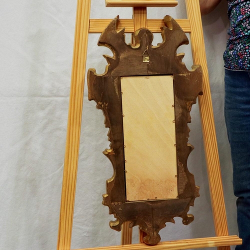 2090 - Contemporary Italianate gilt framed wall mirror, 62 x 31 cm. Not available for in-house P&P