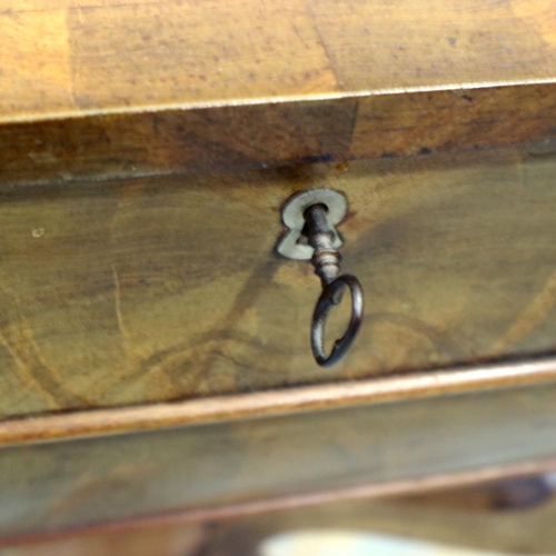 2149 - Victorian mahogany sewing box with fitted lidded interior on tripod supports, good condition through... 