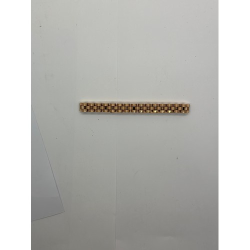 1060 - Rose gold coloured Rolex style bracelet. P&P Group 1 (£14+VAT for the first lot and £1+VAT for subse... 