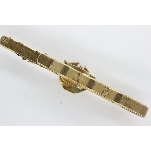 2203 - WWII lacquered brass German Polizei (Town Police) tie clip. P&P Group 1 (£14+VAT for the first lot a... 