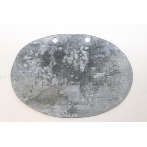 2205 - WWI Imperial German Heavy Machine Gunners dog tag. P&P Group 1 (£14+VAT for the first lot and £1+VAT... 