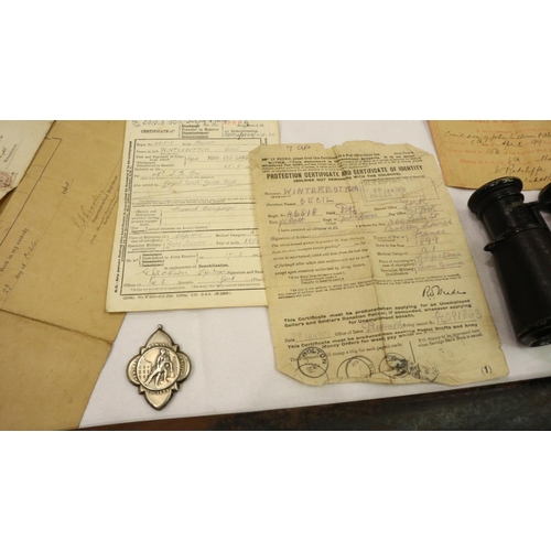 2231 - A family collection: The Winterbottom family of Bolton WWI effects and ephemera, comprising a Hundre... 