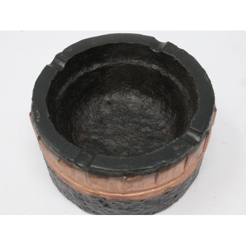 2236 - Restored WWI Trench Art ashtray made from an INERT WWI artillery shell base. P&P Group 1 (£14+VAT fo... 