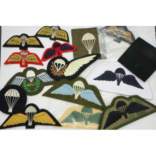 2283 - Fifteen embroidered parachute wings. P&P Group 1 (£14+VAT for the first lot and £1+VAT for subsequen... 