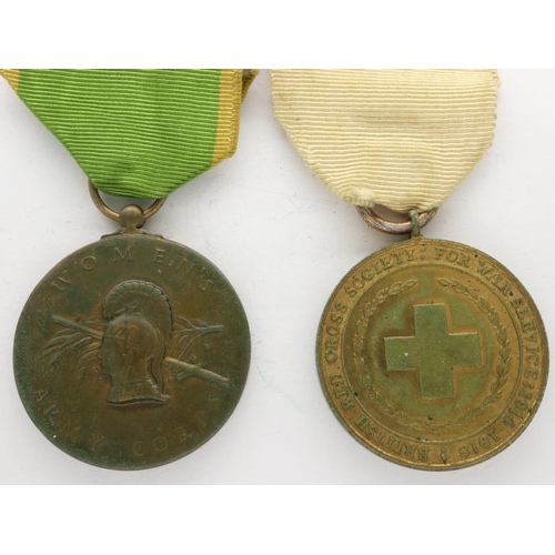 2399 - British WWI Red Cross service medal and Womens Army Corps WWII medal (2). P&P Group 1 (£14+VAT for t... 