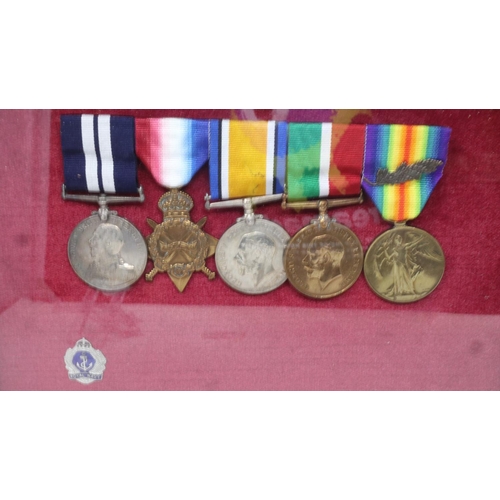 2402 - British WWI DSM medal group to Engineman Fred Cowan RNR, comprising Distinguished Service medal, Mer... 