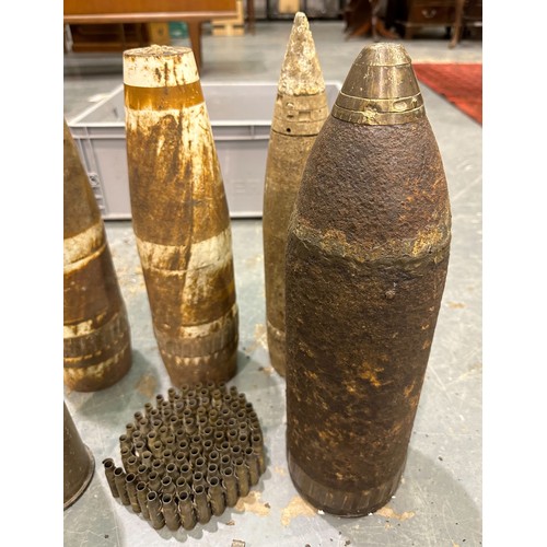 2257 - A collection of INERT WWI and WWII Ordnance Artillery shells and magazines. Not available for in-hou... 