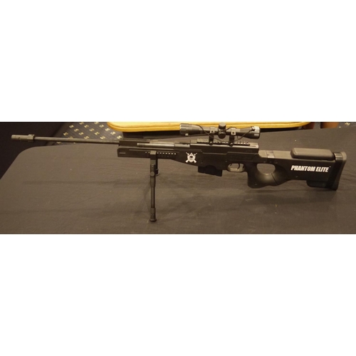 2110A - Phantom Elite Co2 sniper rifle model L115-B, .177, boxed with 4 x 32 scope and tripod. P&P Group 2 (... 