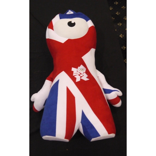 2163A - Large plush official London 2012 Olympics mascot, H: 60 cm. P&P Group 3 (£25+VAT for the first lot a... 