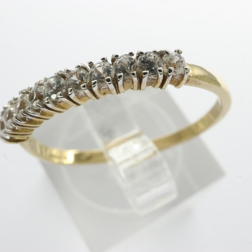 43 - 9ct gold ring set with cubic zirconia, size T/U, 1.7g. P&P Group 1 (£14+VAT for the first lot and £1... 