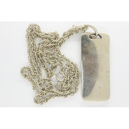 47 - 925 silver Ingot necklace, L: 44 cm. P&P Group 1 (£14+VAT for the first lot and £1+VAT for subsequen... 