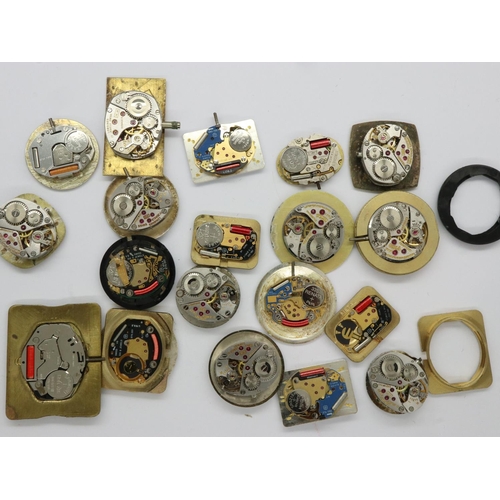 100 - Nineteen Longines watch movements . P&P Group 3 (£25+VAT for the first lot and £5+VAT for subsequent... 
