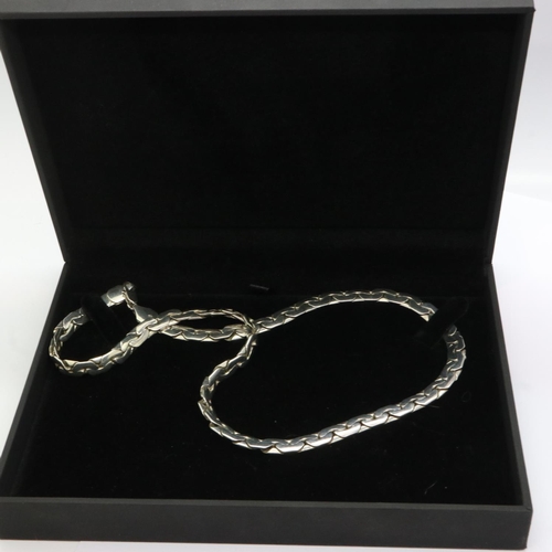 67 - 925 articulated silver neck chain, boxed, L: 40 cm. P&P Group 1 (£14+VAT for the first lot and £1+VA... 