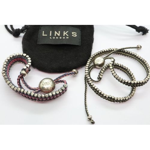 71 - Two silver Links of London bracelets, adjustable size. P&P Group 1 (£14+VAT for the first lot and £1... 