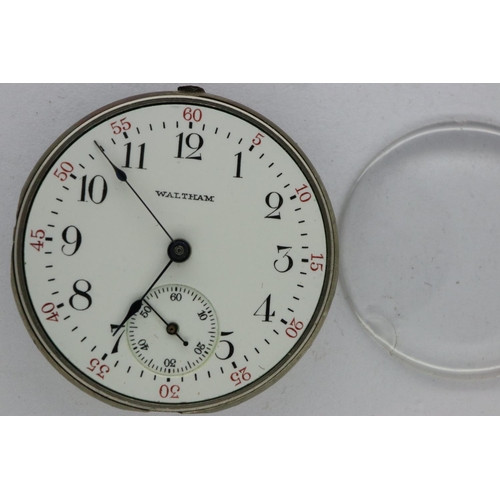 96 - Watch movements; Waltham gents, working at lotting. P&P Group 1 (£14+VAT for the first lot and £1+VA... 