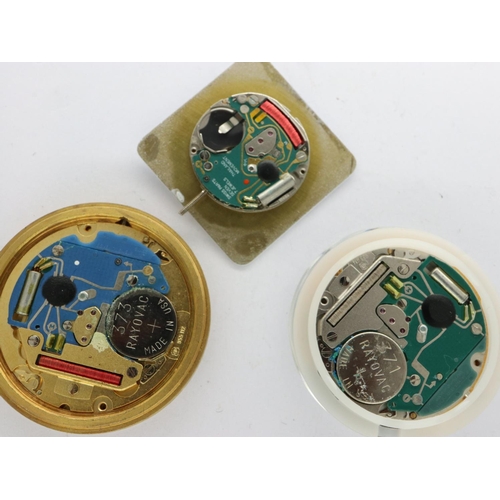 97 - Watch movements; three Geneve gents quartz. P&P Group 2 (£18+VAT for the first lot and £3+VAT for su... 