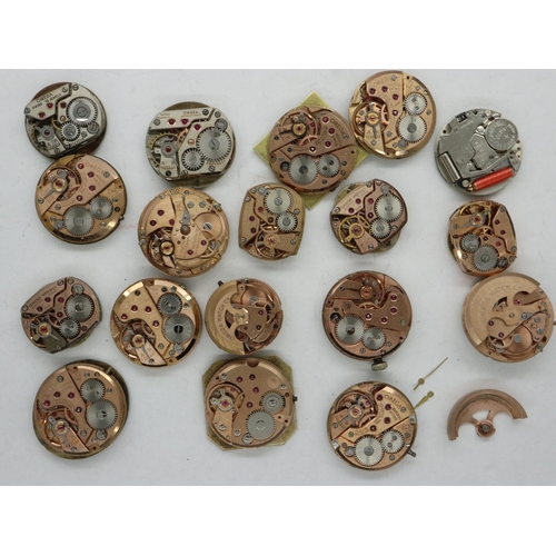 99 - Nineteen Omega watch movements. P&P Group 3 (£25+VAT for the first lot and £5+VAT for subsequent lot... 