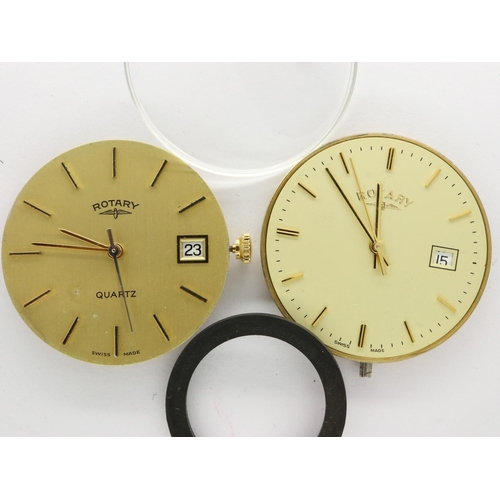 101 - Two Rotary gents quartz watch movements. P&P Group 1 (£14+VAT for the first lot and £1+VAT for subse... 