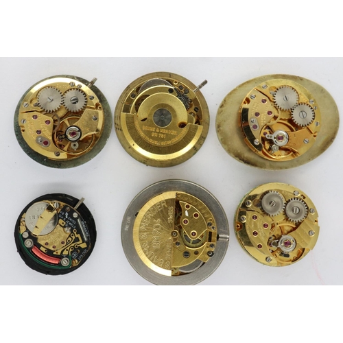 105 - Watch movements; six Baume & Mercier. P&P Group 2 (£18+VAT for the first lot and £3+VAT for subseque... 