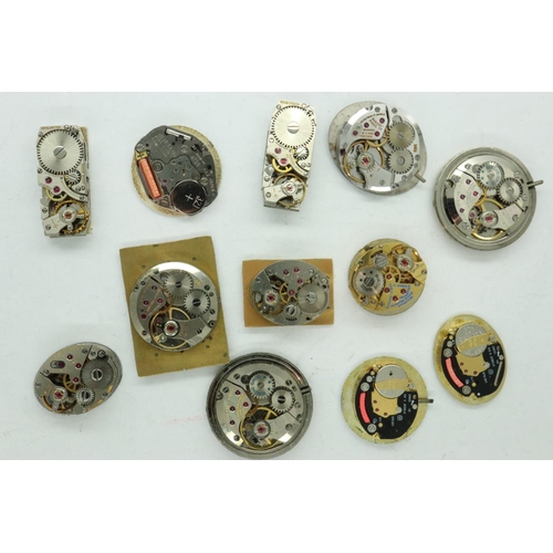 108 - Twelve Beuche Girod ladies watch movements. P&P Group 2 (£18+VAT for the first lot and £3+VAT for su... 