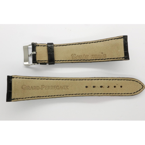 111 - Original Gerard perrigaux leather watch strap with buckle. P&P Group 1 (£14+VAT for the first lot an... 