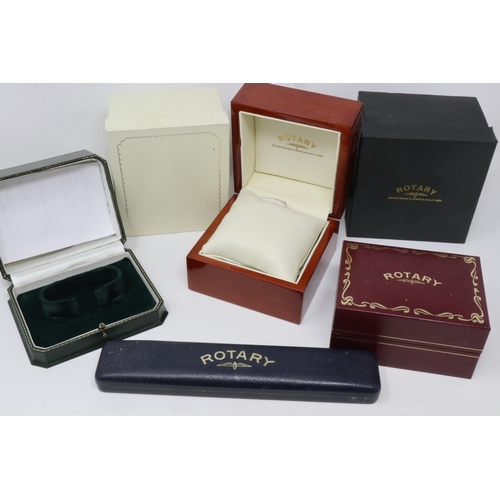 117 - Five Rotary wristwatch boxes. P&P Group 2 (£18+VAT for the first lot and £3+VAT for subsequent lots)