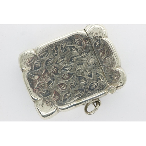 128 - Hallmarked silver vesta case, Birmingham assay, 21g. P&P Group 1 (£14+VAT for the first lot and £1+V... 