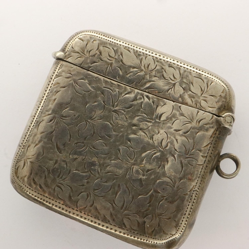 134 - Hallmarked silver vesta case, Birmingham assay, 45g. P&P Group 1 (£14+VAT for the first lot and £1+V... 