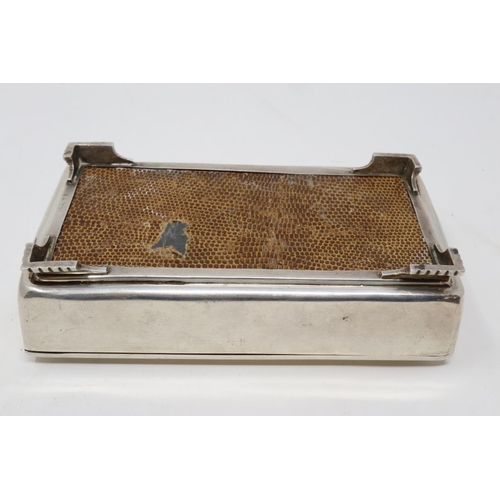 141 - Hallmarked silver cigarette case, Birmingham assay, 16 x 9 cm. P&P Group 1 (£14+VAT for the first lo... 