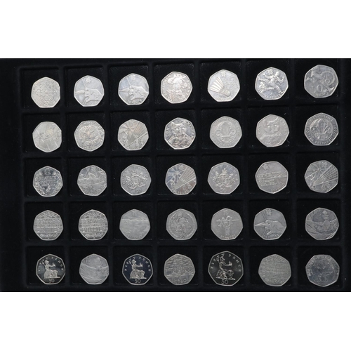162 - Thirty-five collectors edition 50p coins. P&P Group 1 (£14+VAT for the first lot and £1+VAT for subs... 