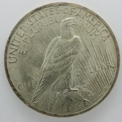 165 - 1923 silver Peace dollar, nUNC. P&P Group 1 (£14+VAT for the first lot and £1+VAT for subsequent lot... 