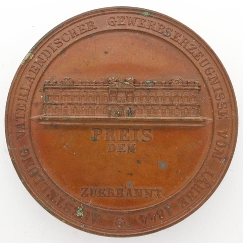 173 - Freidrich Wilhelm IV 1844 bronze commemorative state prize medallion. P&P Group 0 (£5+VAT for the fi... 