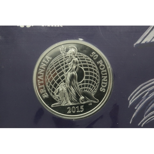 179 - 2015 silver Britannia £50 coin, unopened. P&P Group 1 (£14+VAT for the first lot and £1+VAT for subs... 