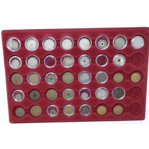 183 - Thirty-five assorted Oriental coins including some silver denominations. P&P Group 1 (£14+VAT for th... 