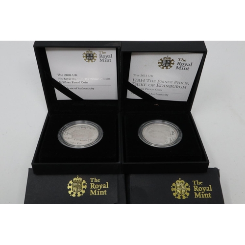 187 - The Royal Mint: two silver proof commemoratives, HRH The Prince Philip Duke of Edinburgh and 2008 HR... 